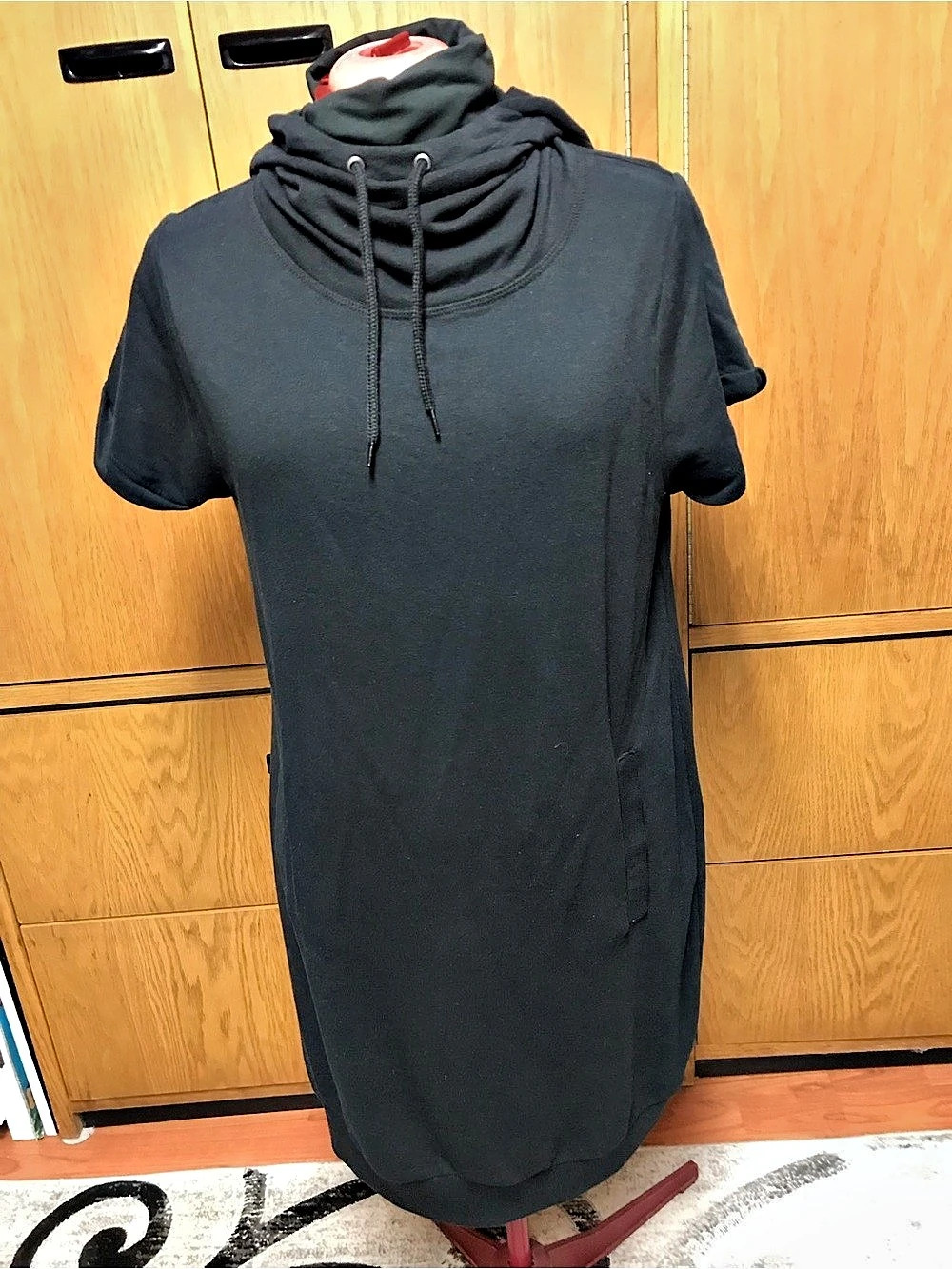 George Black Cowl Neck Tunic Top Size XL